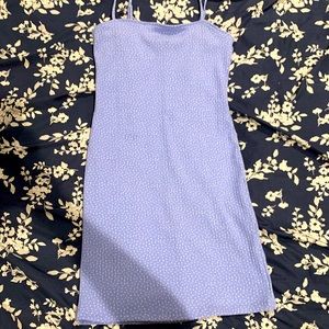 Blue and white polka dot body on dress. Forever 21, size M. Worn once